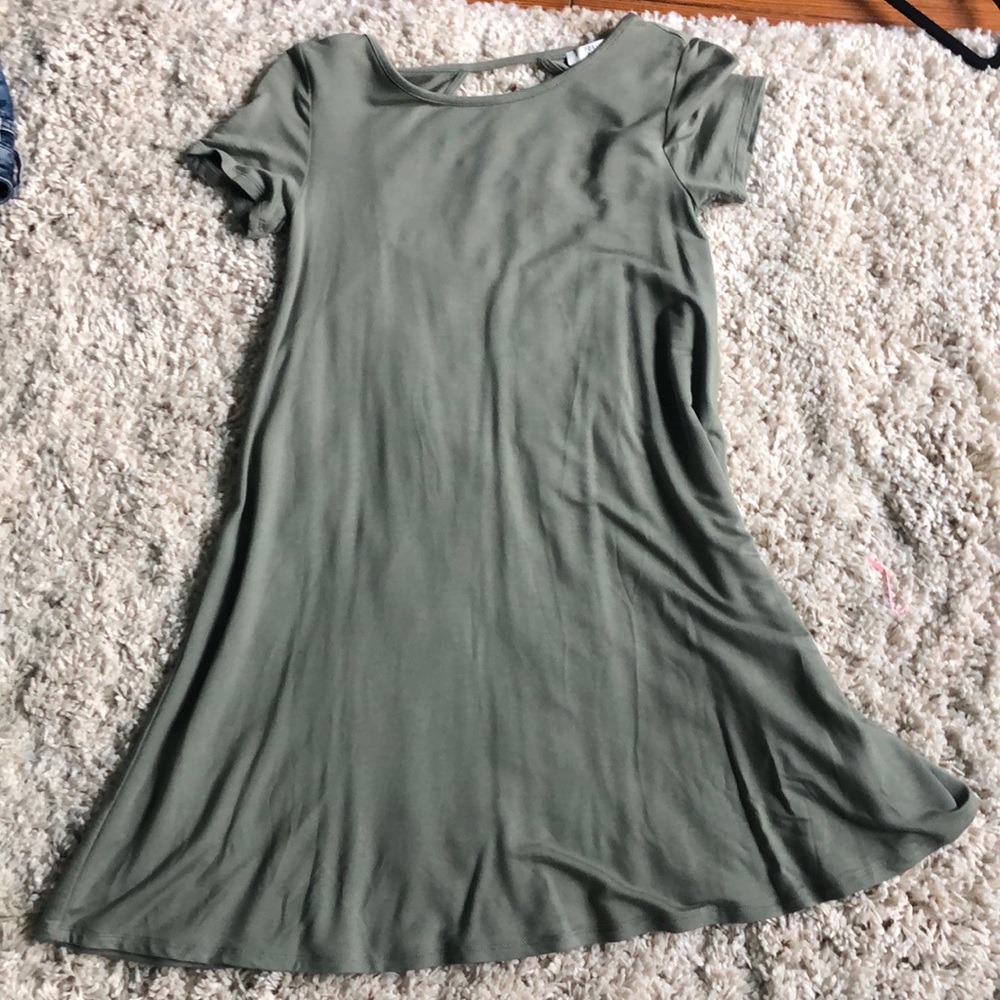 Forever 21 Olive Green T-Shirt Dress